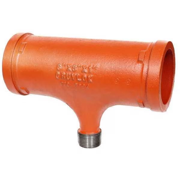 Branch Tee, Ductile Iron, 3 x 3 x 1 1/2 in, Gruvlok, Mfr#: 0390020519