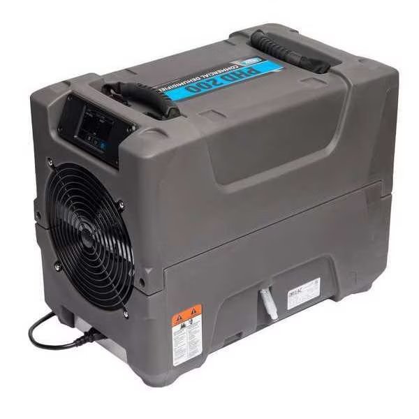 Industrial Compact Dehumidifier, ENERGY STAR, Rotomolded Polyethylene, 115 V AC, Dri-Eaz, Mfr#: PHD-200