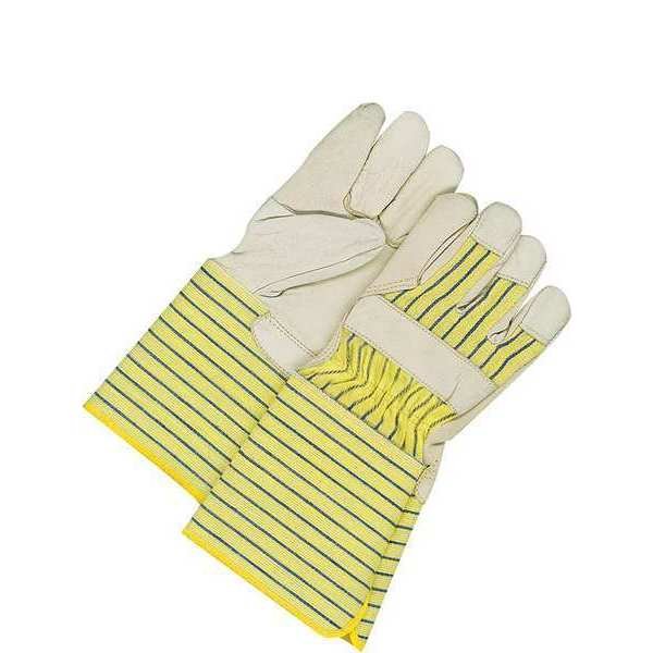 Leather Gloves, Cowhide Palm, Elastic, Bdg, Mfr#: 40-1-1511W-5