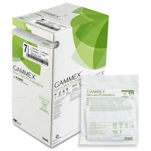 Gammex(R), Poly Disposable Gloves, Polyisoprene, Powder-Free, S ( 7 1/2 ), 50 PK, Green, Gammex, Mfr#: 340055
