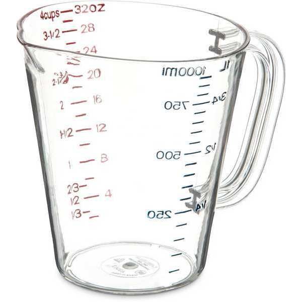 Measure Cup, Clear, 1 qt, Carlisle Foodservice, Mfr#: 4314307