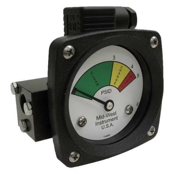 Gauge 3-Color Filter Change DP, Midwest Instrument, Mfr#: 522A-005V-LA