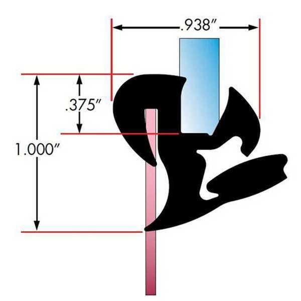 Window Lock Gasket, Sngl, 0.046 - 0.075 in, Fairchild, Mfr#: 0534-25