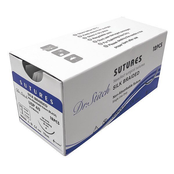 Training Sutures with Thread, Silk, 4/0, Dr.Stitch, Mfr#: DS-0003