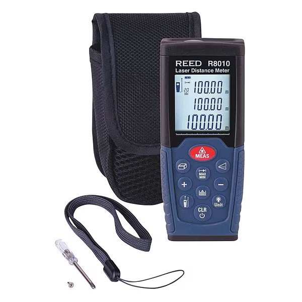 Laser Distance Meter, 328ft, Reed Instruments, Mfr#: R8010