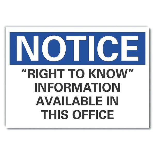 Information Notice Rflctv Label, 5x7in, Lyle, Mfr#: LCU5-0238-RD_7X5