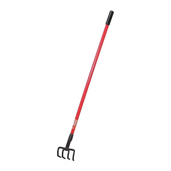 Four Tine Cultivator, Long Fiberglass Ha, Bully Tools, Mfr#: 92334