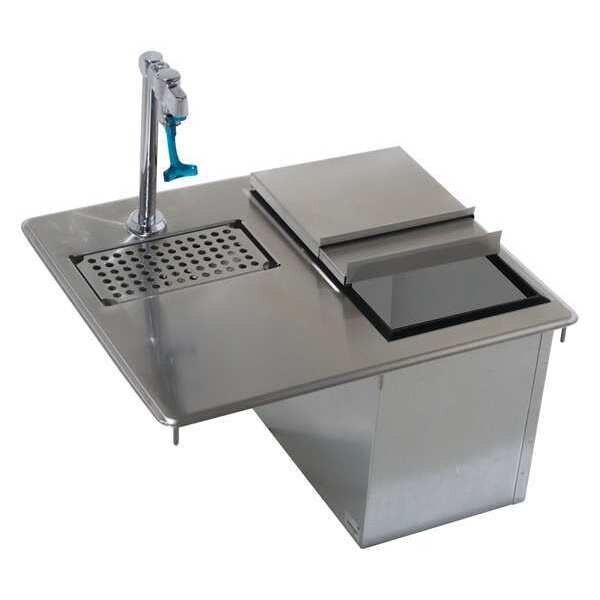 Water Filler, w/Ice Bin, 50lb Cap, 21x18