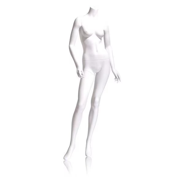 Mondo Mannequins Eve White Headless Female Mannequin, Pose 3 W/ base, Econoco, Mfr#: EVE-3HL