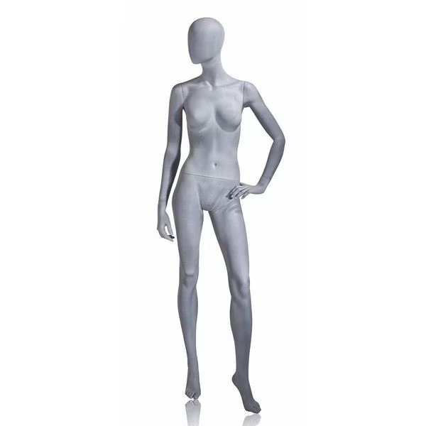 Mondo Mannequins Slate Foundry Grey Female Mannequin, Oval Head, Pose 5, Econoco, Mfr#: UBF-5