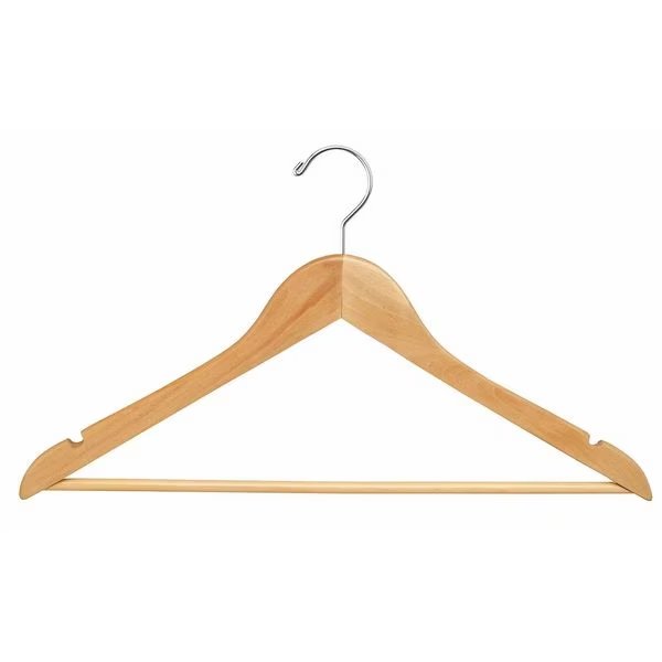Wishbone Wood Hanger, Natural, Bar, PK100, Econoco, Mfr#: WH1731BNC