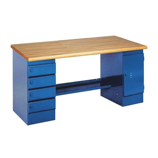 Pedestal Bench, BL, Equipto, Mfr#: 255-5W-BL