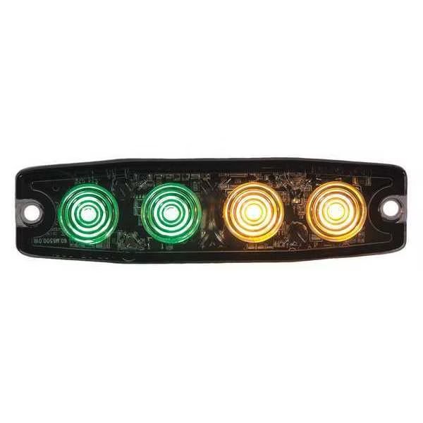 Ultra Thin 4.5 Inch Green/Amber LED Strobe Light, Buyers Products, Mfr#: 8892250