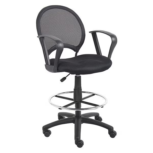 Mesh Drafting Stool W/ Loop Arms, Boss, Mfr#: B16217