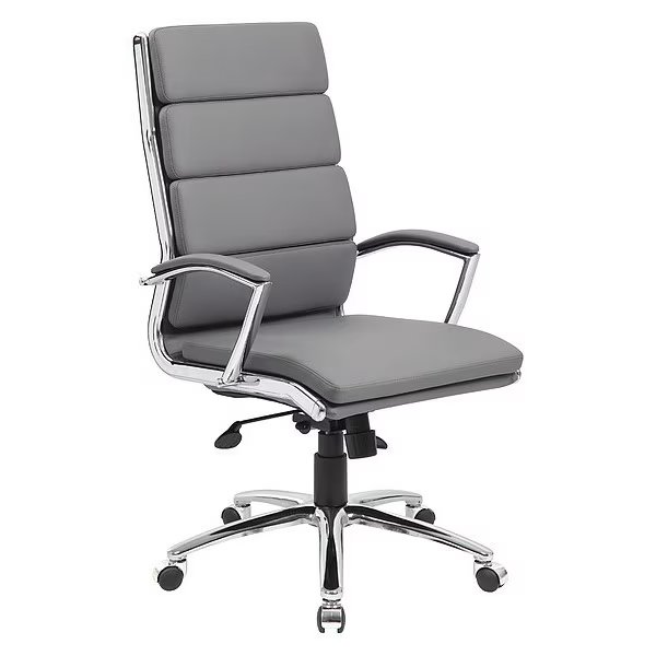 Executive Chair, Fixed, Grey, Boss, Mfr#: B9471-GY