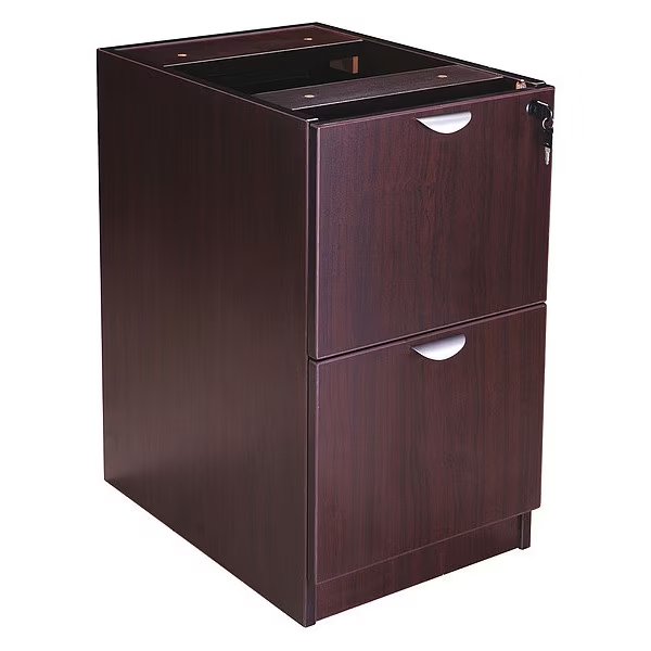Full Pedestal File/File, Mahogany, Boss, Mfr#: N176-M