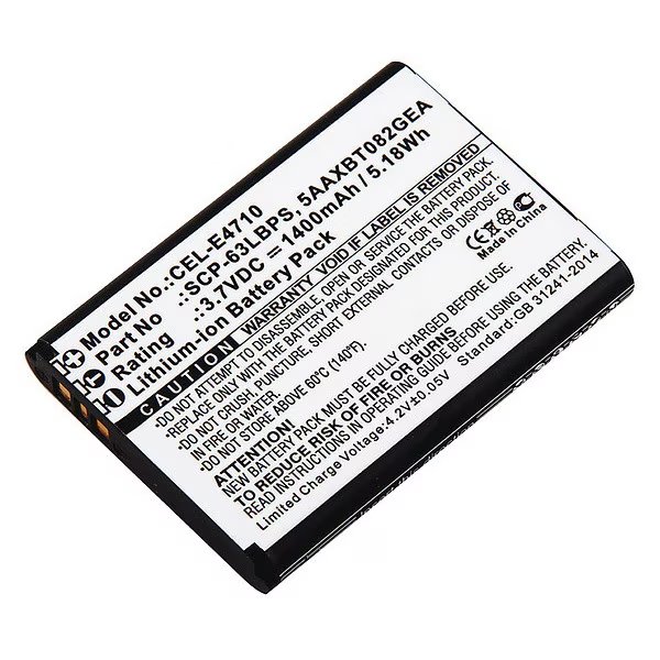 Battery 3.7 Volt Lithium Ion Ultralast Cellular Phone/Smart Phone Battery, Ultralast, Mfr#: CEL-E4710