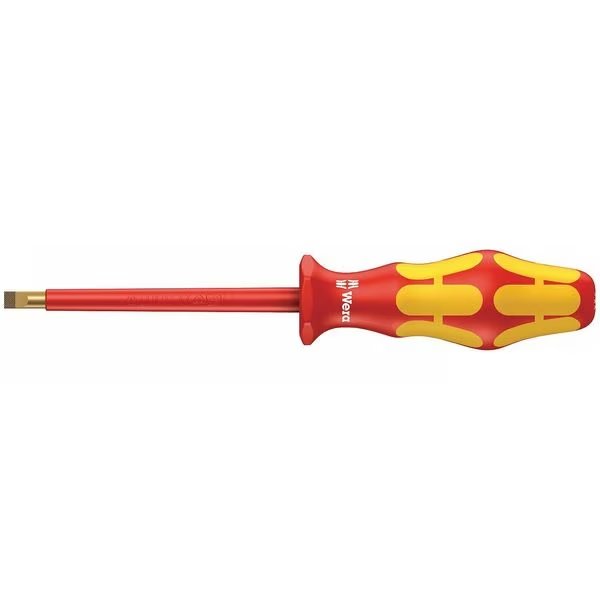 Insulated Slotted Screwdriver 5/16 in Round, Wera, Mfr#: 05006130001