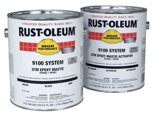 Epoxy Activator and Finish Kit, Safety Green, Semi-gloss, (2) 1 gal, 100 to 175 sq ft/gal, Rust-Oleum, Mfr#: 7DC62