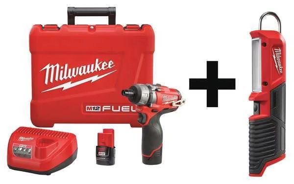 Cordless Screwdriver Kit, Li-Ion Battery, Milwaukee Tool, Mfr#: 2402-22, 2351-20