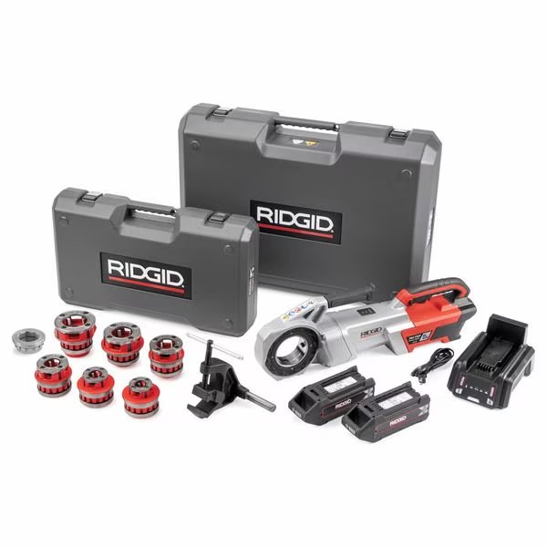 Cordless Pipe Threader Kit, 12R, 4 Ah, 60 V, Ridgid, Mfr#: 72023