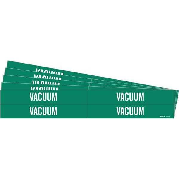 Pipe Marker, Adhesive, White, Vacuum, PK5, 7292-4-PK, Brady, Mfr#: 7292-4-PK