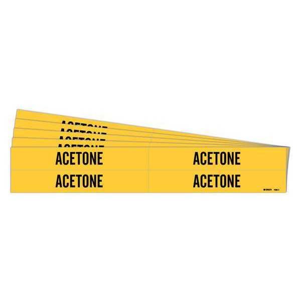 Pipe Marker, Adhesive, Black, Acetone, PK5, 7000-4-PK, Brady, Mfr#: 7000-4-PK