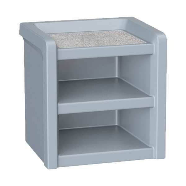 Night Stand, Plastic, Laminate Top, Gray, Cortech, Mfr#: 7609GY