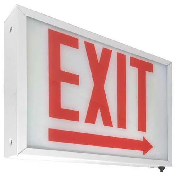 Exit Sign, LED, Red Letter Color, 1 Face, ECHL1RWW, Big Beam, Mfr#: ECHL1RWW