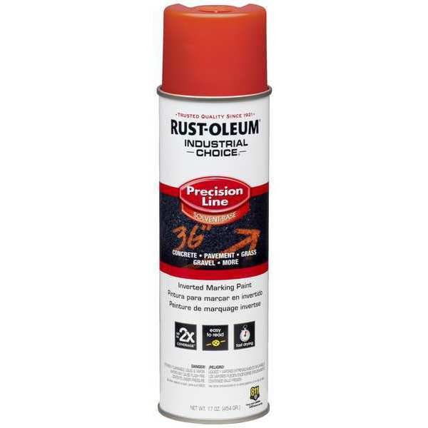 Precision Line Marking Paint, Inverted, Fluorescent Red, 20 oz, Rust-Oleum, Mfr#: 1662838V