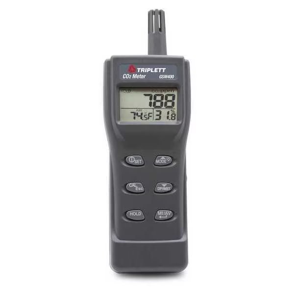 CO Detector, 14 F to 140 F, LCD, Triplett, Mfr#: GSM400