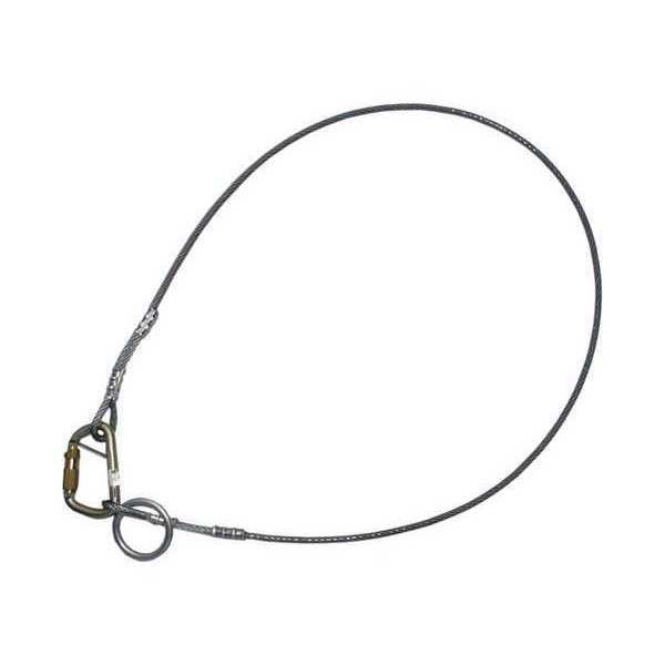 3-Ft. Length, 1/4-In. Dia. Vinyl-Coated Wire Rope, 1 Captive Eye Carabiner And 1 3-In. O-Ring 8187V/3Ftv, Honeywell Miller, Mfr#: 8187V/3FTV