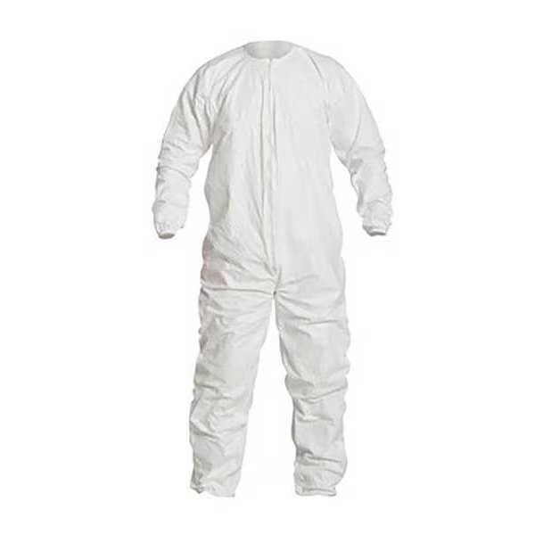 Coverall, 25 PK, White, Tyvek(R) IsoClean(R), Zipper, Tyvek, Mfr#: IC255BWHLG00250B