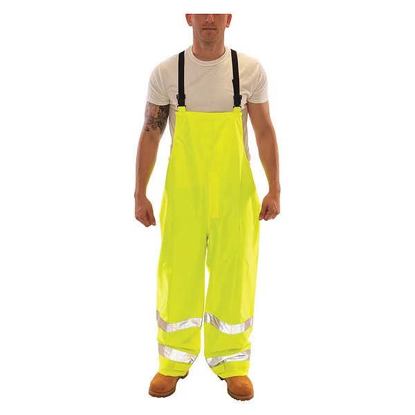 Vision Rain, Bib, Overall, Class, E, Ylw/Green, 5XL, Tingley, Mfr#: O23122