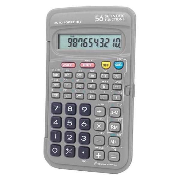 Scientific Calculator, Portable, 5 In., Control Co, Mfr#: 6024