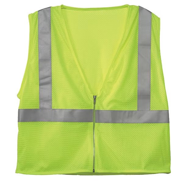 3XL Class 2 High Visibility Vest, Lime, Kishigo, Mfr#: 1089-3X