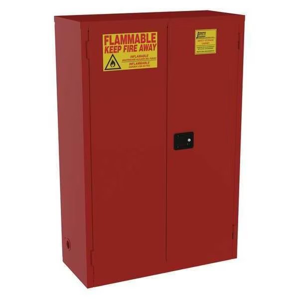 Paint and Ink Cabinet, 72 gal., Flammable, 18 x 65 x 43, Red, Jamco, Mfr#: BN72RP