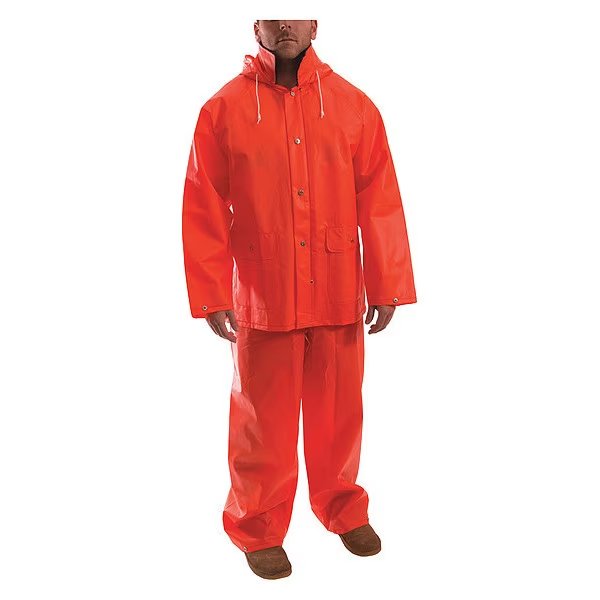 Rain Suit w/Jacket/Bib, Unrated, Orange, XL, Tingley, Mfr#: S63219