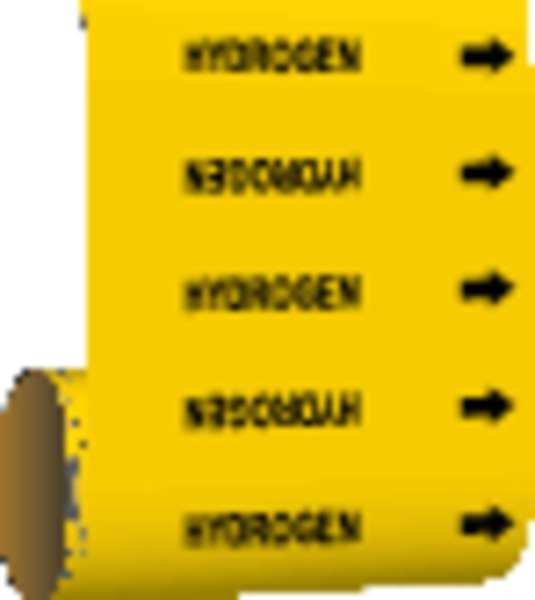 Pipe Marker, Hydrogen, Yellow, 15584, Brady, Mfr#: 15584