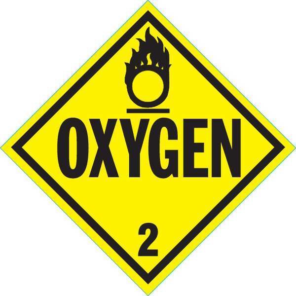 Vehicle Placard, Oxygen with Pictogram, Stranco, Mfr#: DOTP-0035-PS
