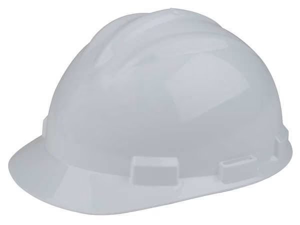 Front Brim Hard Hat, Type 1, Class E, Ratchet (4-Point), White, Bullard, Mfr#: 61WHR