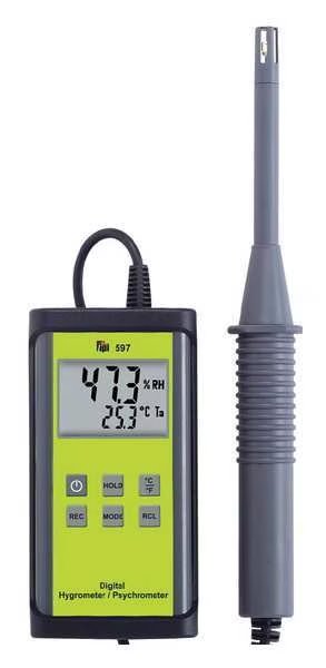 Digital Psychrometer, -40 to 122F Range, Test Products International, Mfr#: 597C1
