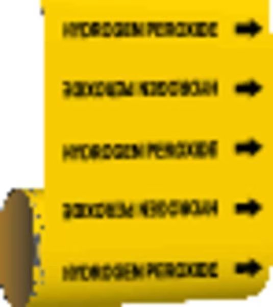 Pipe Marker, Hydrogen Peroxide, Yel, 15547, Brady, Mfr#: 15547