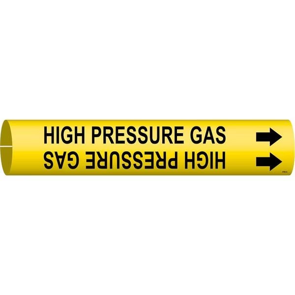 Pipe Mrkr, High Pressure Gas, 3/4to1-3/8In, Brady, Mfr#: 4193-A