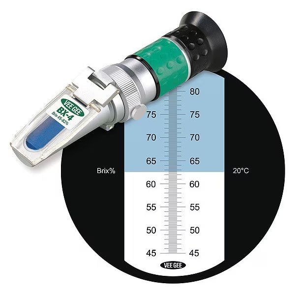 Refractometer, Brix, 45 to 82 Perc, Vee Gee, Mfr#: 43007