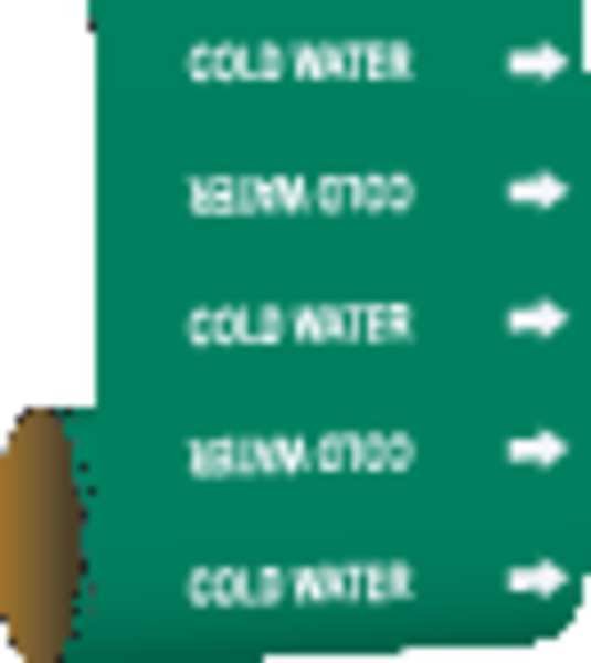 Pipe Marker, Cold Water, Green, 41512, Brady, Mfr#: 41512