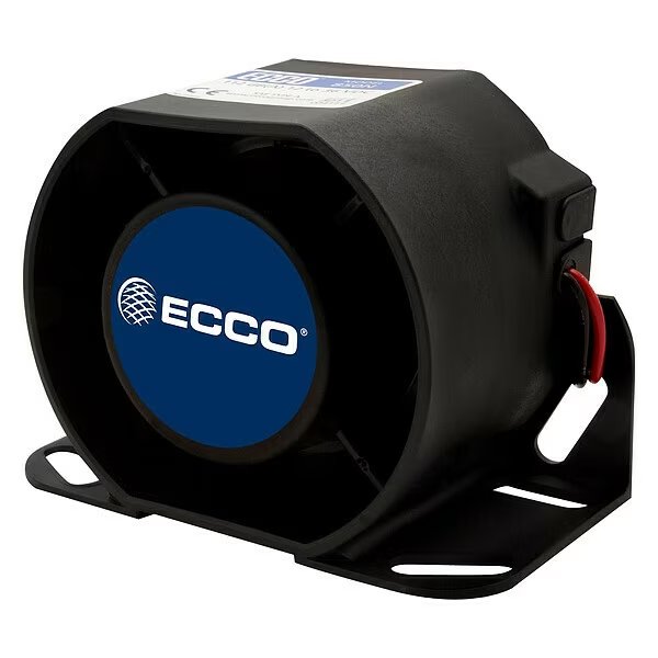 Back Up Alarm, Black, 4-13/64" H, Ecco, Mfr#: 830N