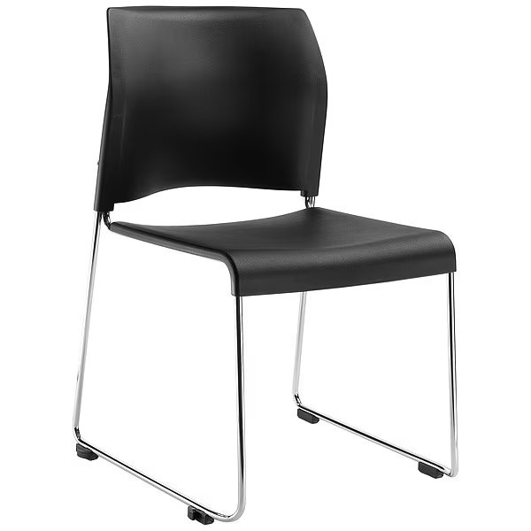 Stacking Chair 8800 Series, Plastic Black, National Public Seating, Mfr#: 88101110