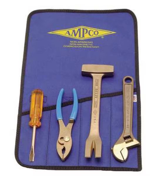 Hazmat Nonsparking Tool Set, 4 pc., Ampco Safety Tools, Mfr#: M-46