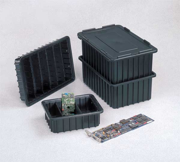 Plastic Lid, Black, 10 7/8 in L, 5 in W, 5 in H, Lewisbins, Mfr#: CDC1040-MXL